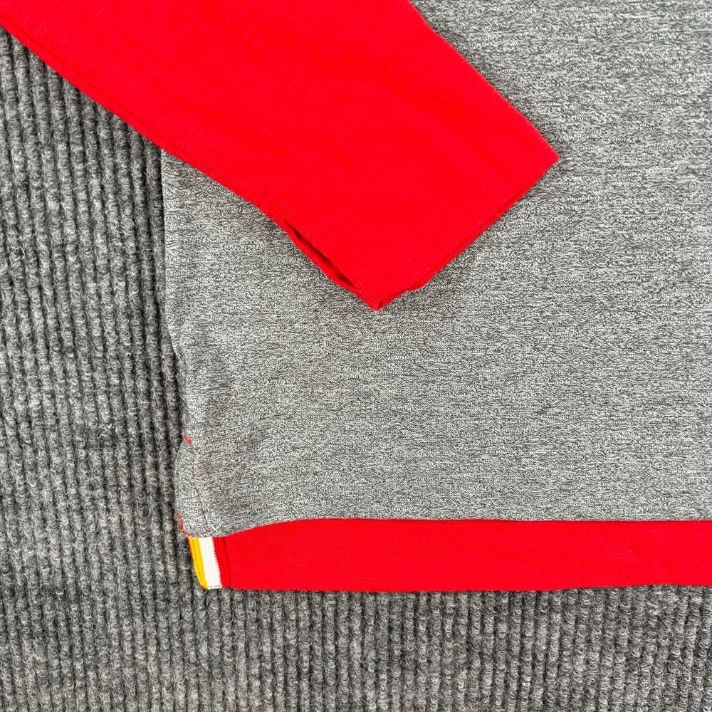Kansas‎ City Chiefs Shirt Mens Medium Gray Red Long Sleeve Nike On Field NFL